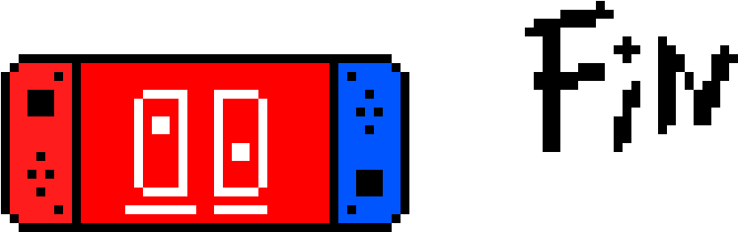 Nintendo Switch W/ Neon Red Neon Blue Joy-cons - Tutorial Button Pixel Art (930x350)