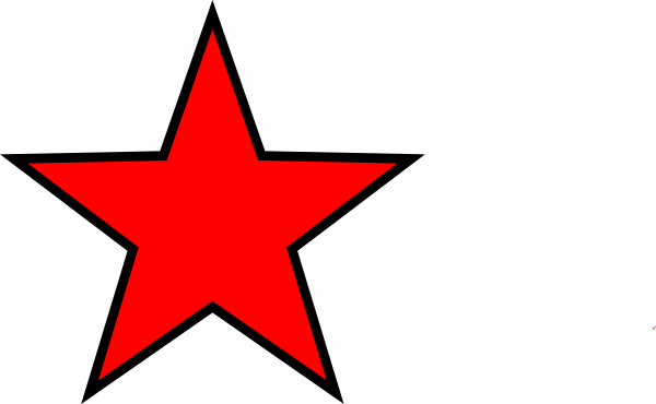 Red Star On Black Background (600x370)