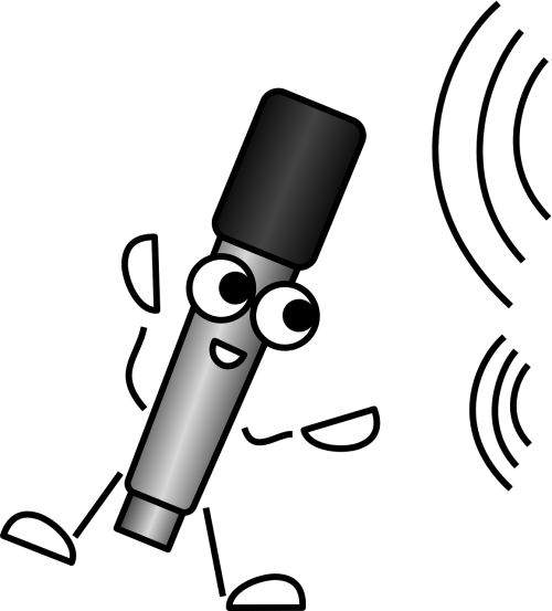 Vector - Mike Sound Clipart (500x553)