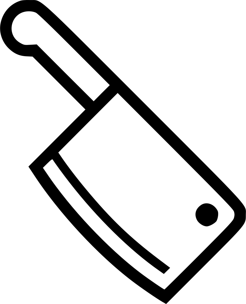 Meat Cleaver Comments - Line Art (794x980)