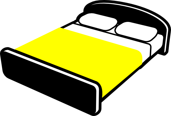 Bed Clip Art - Transparent Bed Clipart (600x408)