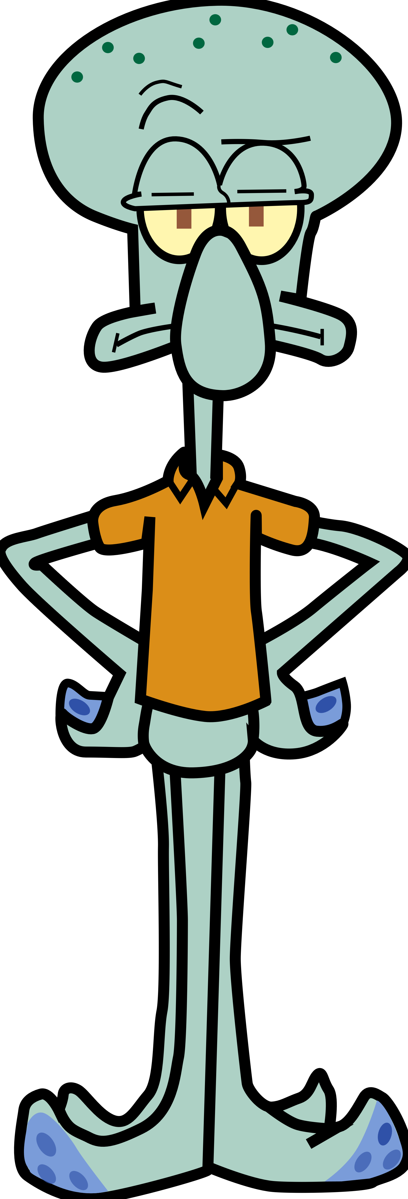 Squidward Tentacles - Spongebob Squarepants Squidward (1704x5000)