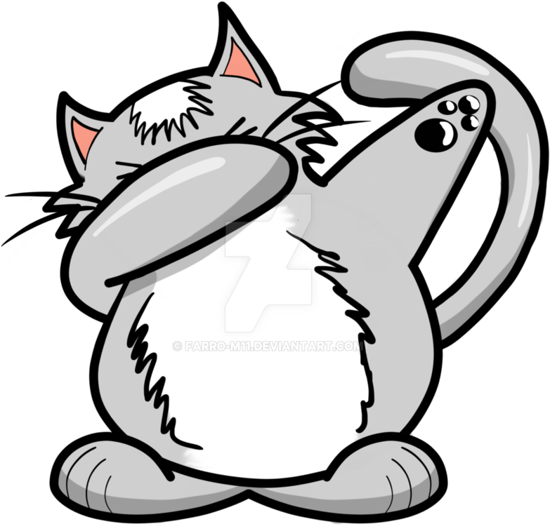 Dab Cat By Farro M On Deviantart - Draw A Cat Doing A Dab (808x988)
