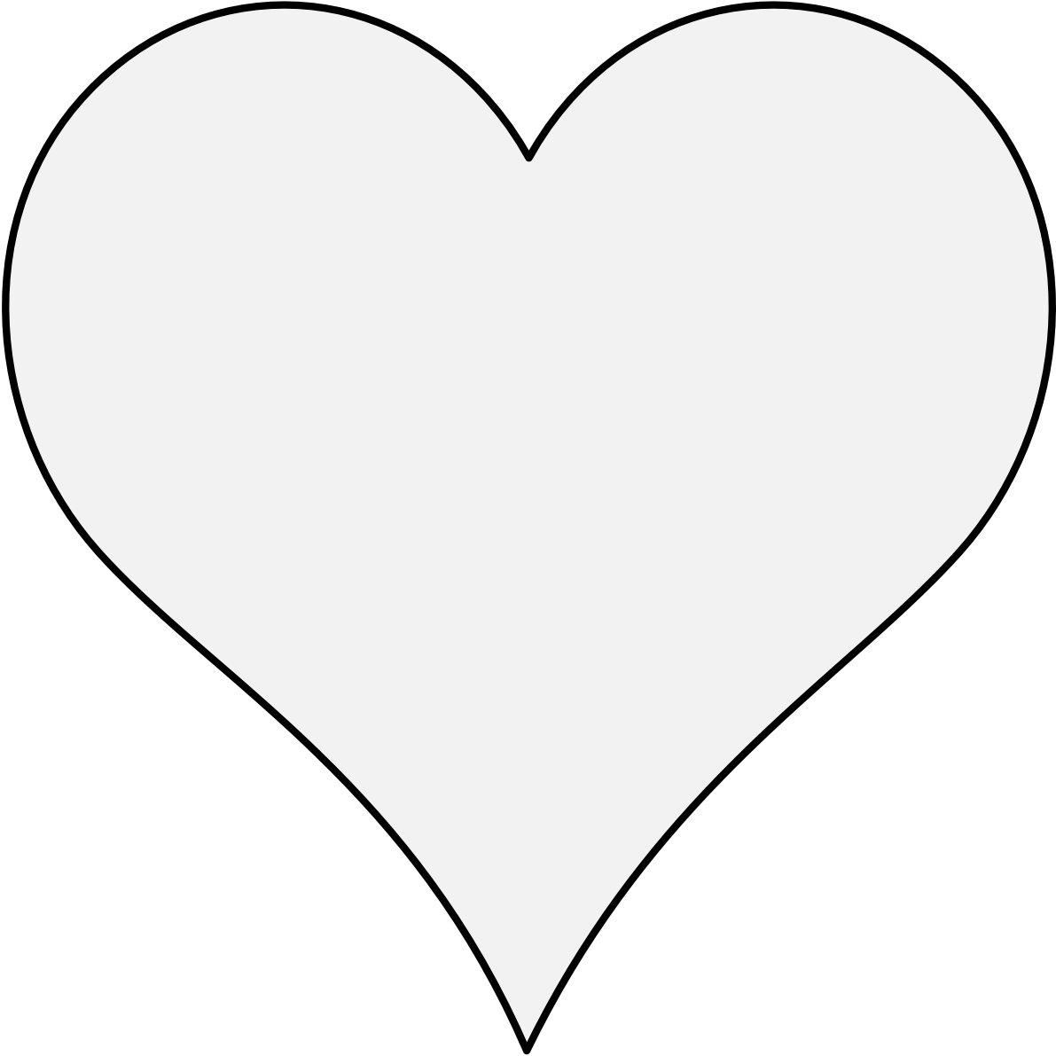 Pdf - White Heart Clipart (1191x1191)