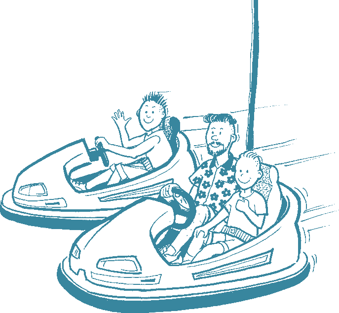 Ride Illustration - Line Art (687x634)