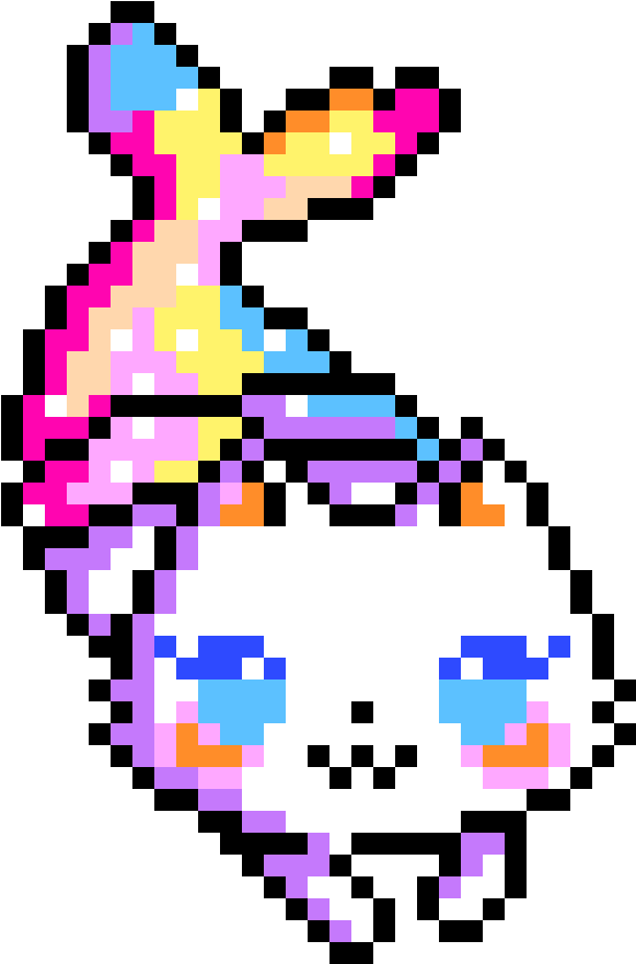 Cat Tail Pixel Art - Bead (1200x1200)