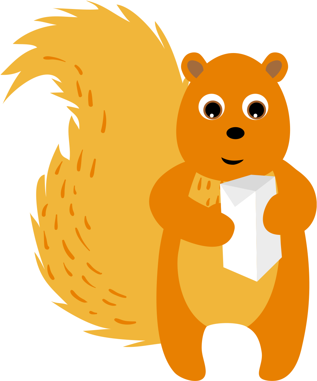 Squirrel - Cartoon (1151x1305)