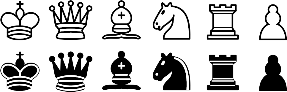 Chess Pieces Sprite - Chess Pieces Sprite Sheet (1024x341)