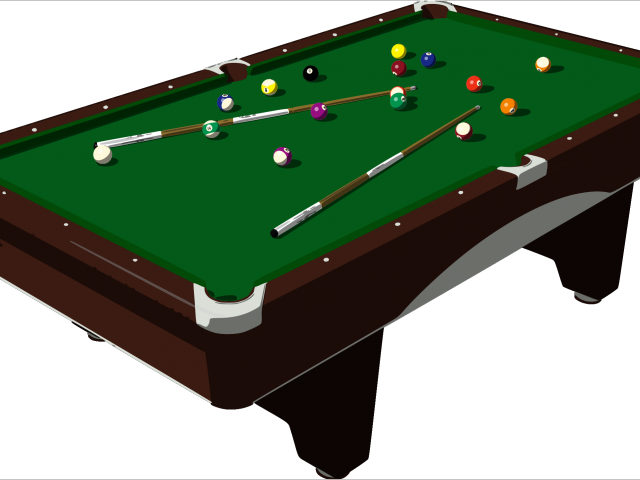 Table Clipart Ball - Blackball (pool) (640x480)