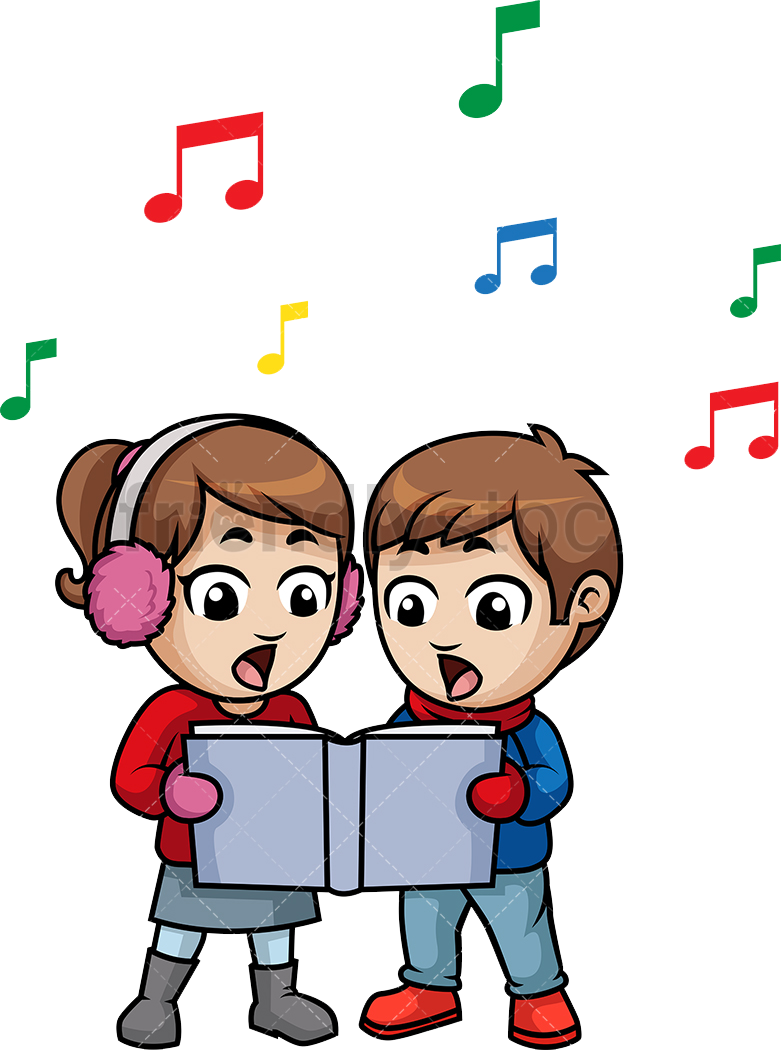 Children Singing Cartoon (781x1050)