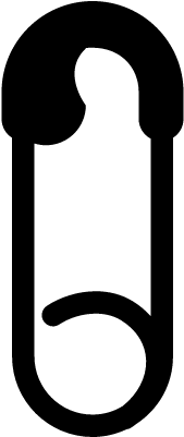 Safety Pin In Vertical Position Vector - Sign (400x400)