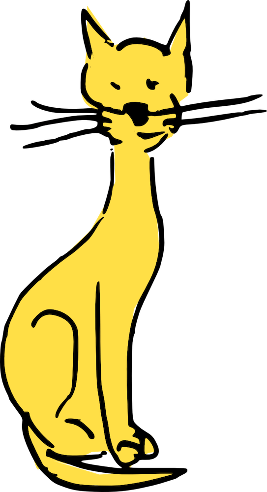 Yellow Cat Clip Art (543x1000)