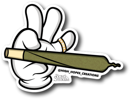 Drawn Weed Joint - Weed Stickers (640x480)