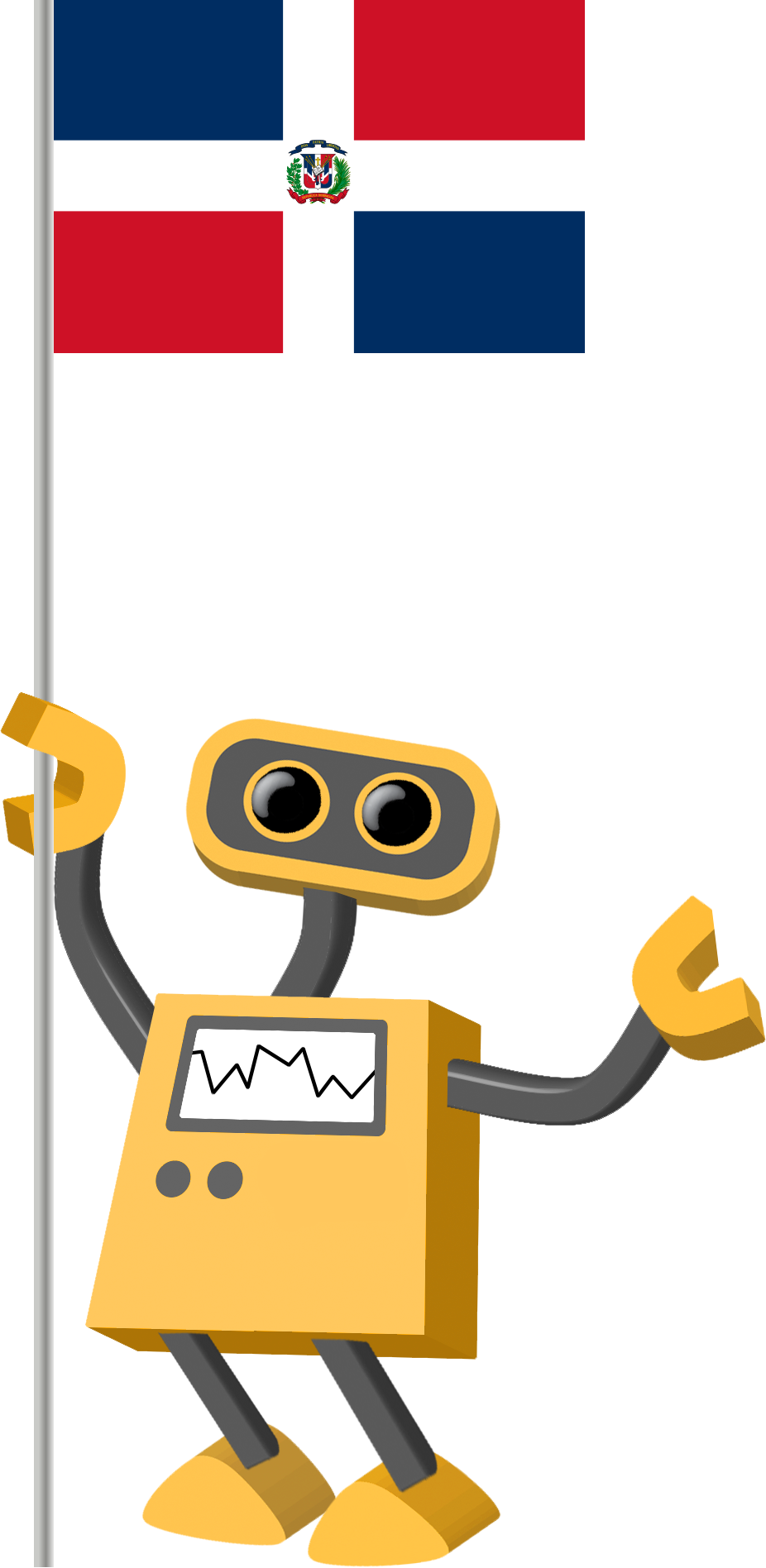 Flag Bot, Dominican Republic - Robot Bd (926x1896)