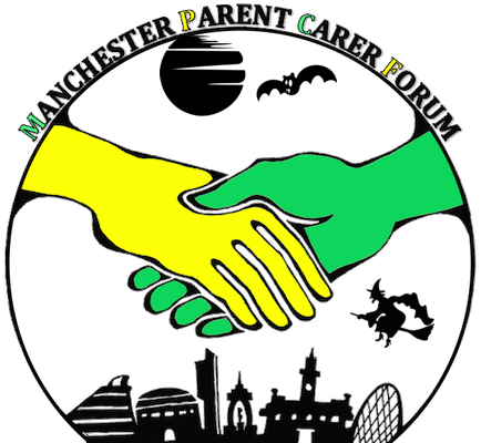 The Mpcf Logo With Witch, Bat And Dark Moon Elements, - The Mpcf Logo With Witch, Bat And Dark Moon Elements, (434x400)
