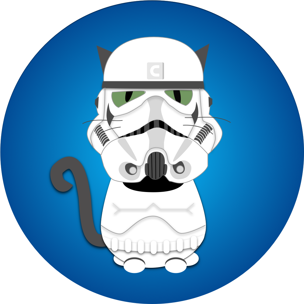 Stormtrooper Cat - Cartoon (1028x1022)
