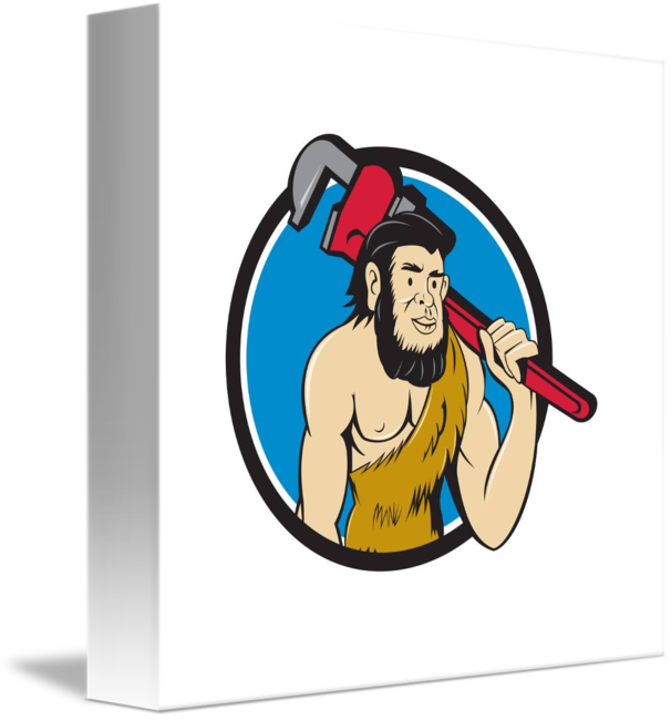 Neanderthal Caveman Plumber Monkey Wrench Circle C - Neanderthal (606x650)