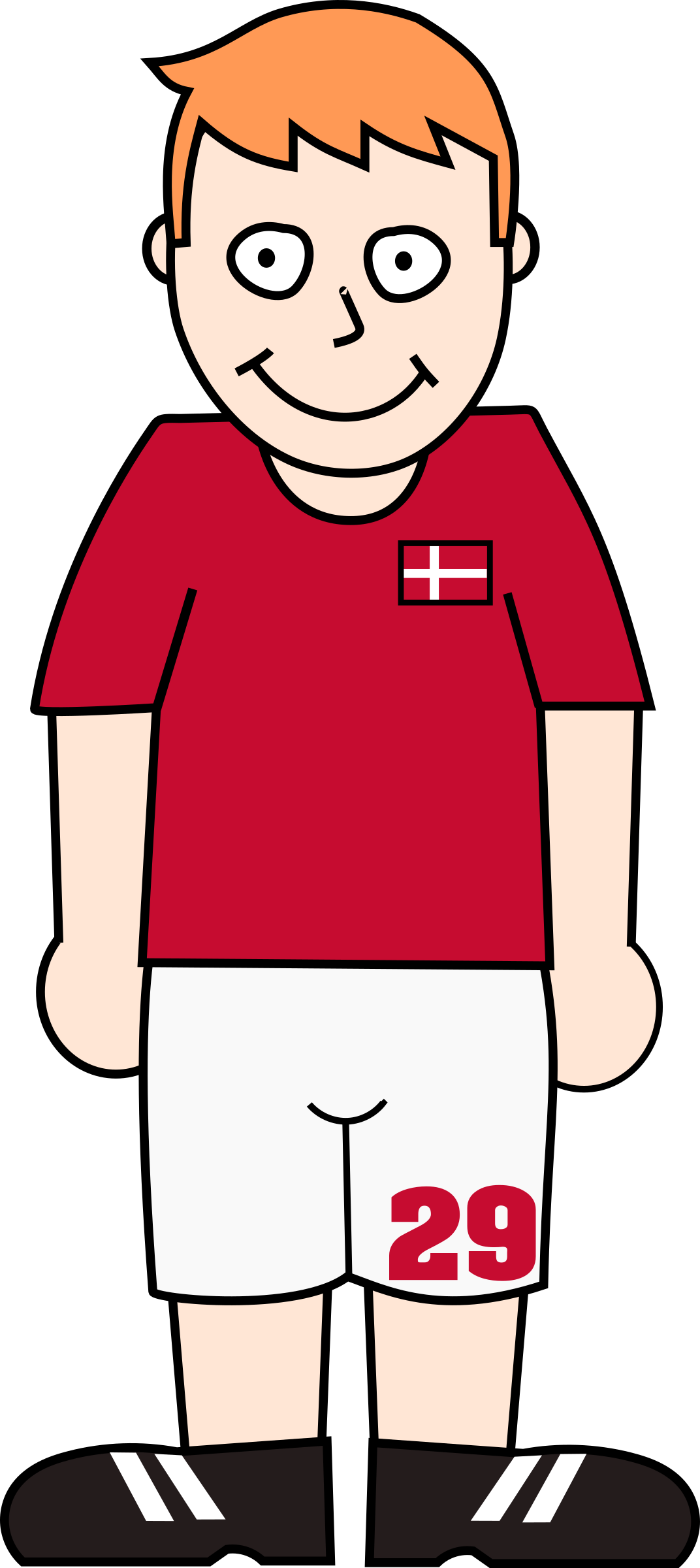 Big Image - Soccer Player Clipart (1072x2400)