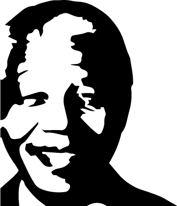 Madiba - > - Nelson Mandela Stencil (356x415)