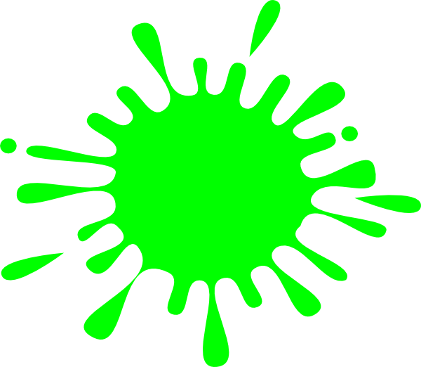 Green Paint Splatter Clip Art (600x522)