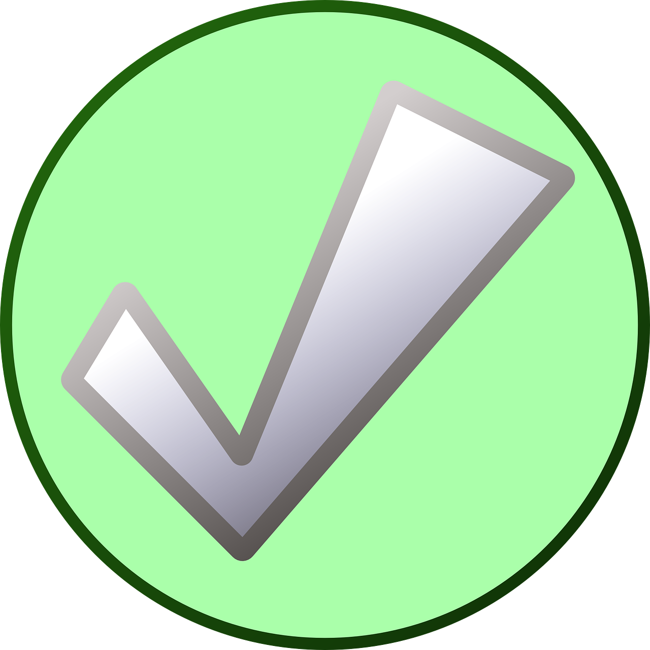 Check Mark Checklist Action - Circle (1280x1280)