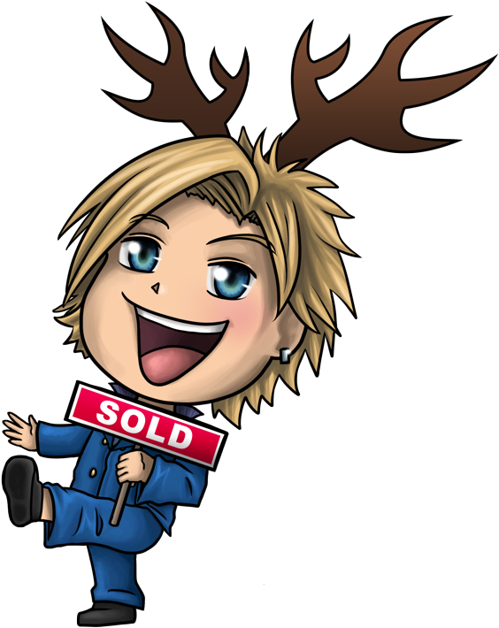 " Reindeer Realtor" - Cartoon (800x761)