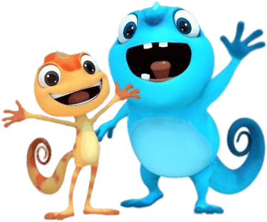 Cam & Leon Cartoon (400x400)