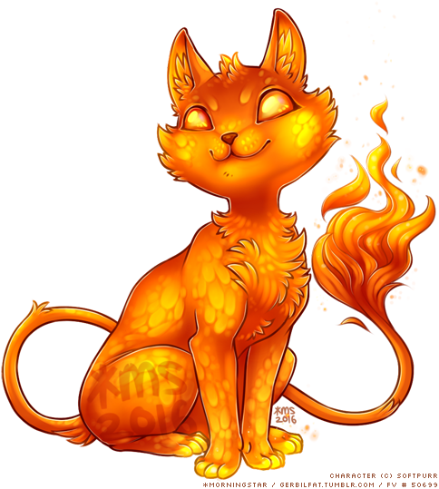 Cinder Kitty - Cartoon (500x557)