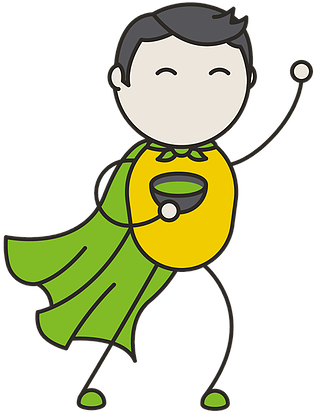 Up Your Matcha - Cartoon (416x426)