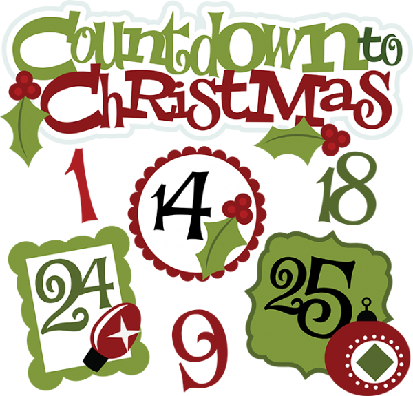 Christmas Countdown Clipart - Christmas Countdown Clipart (600x575)