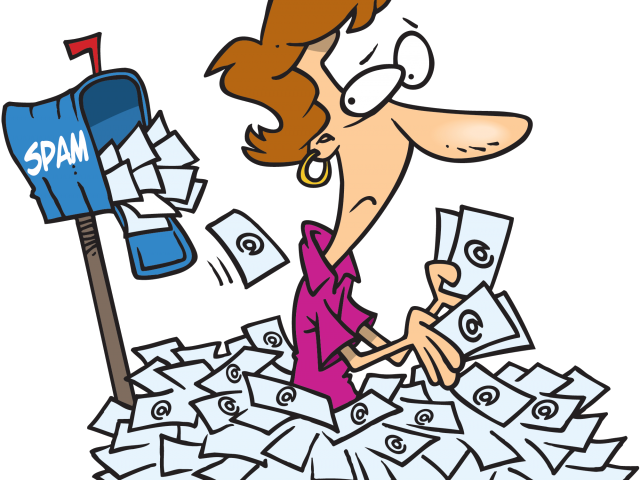 Mailbox Clipart Full Mailbox - Spam Mail (640x480)