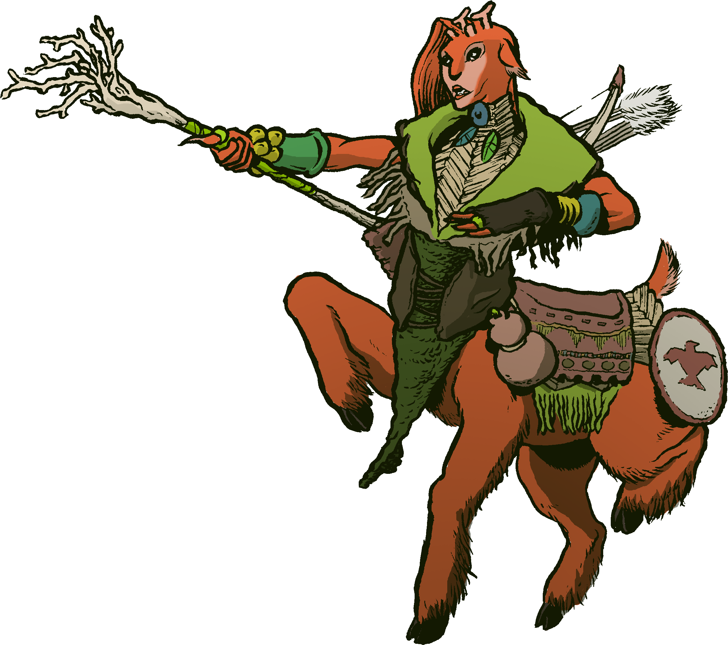 "centaur" Druid - Cartoon (2524x2524)