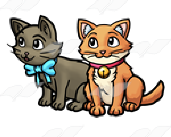Kitten Clipart Two - Cartoon (640x480)