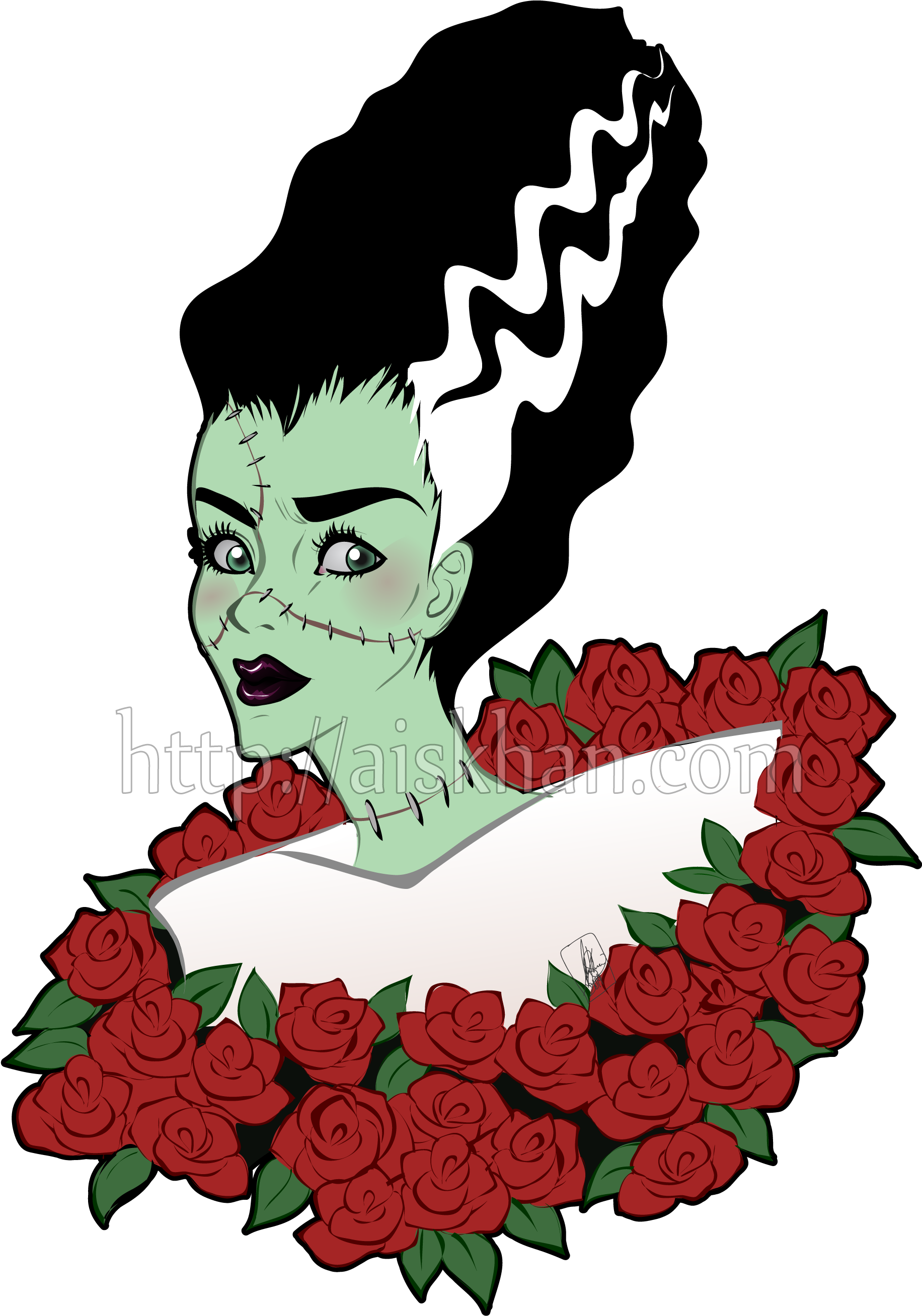 Bride Of Frankenstein - Bride Of Frankenstein Png (1832x2622)
