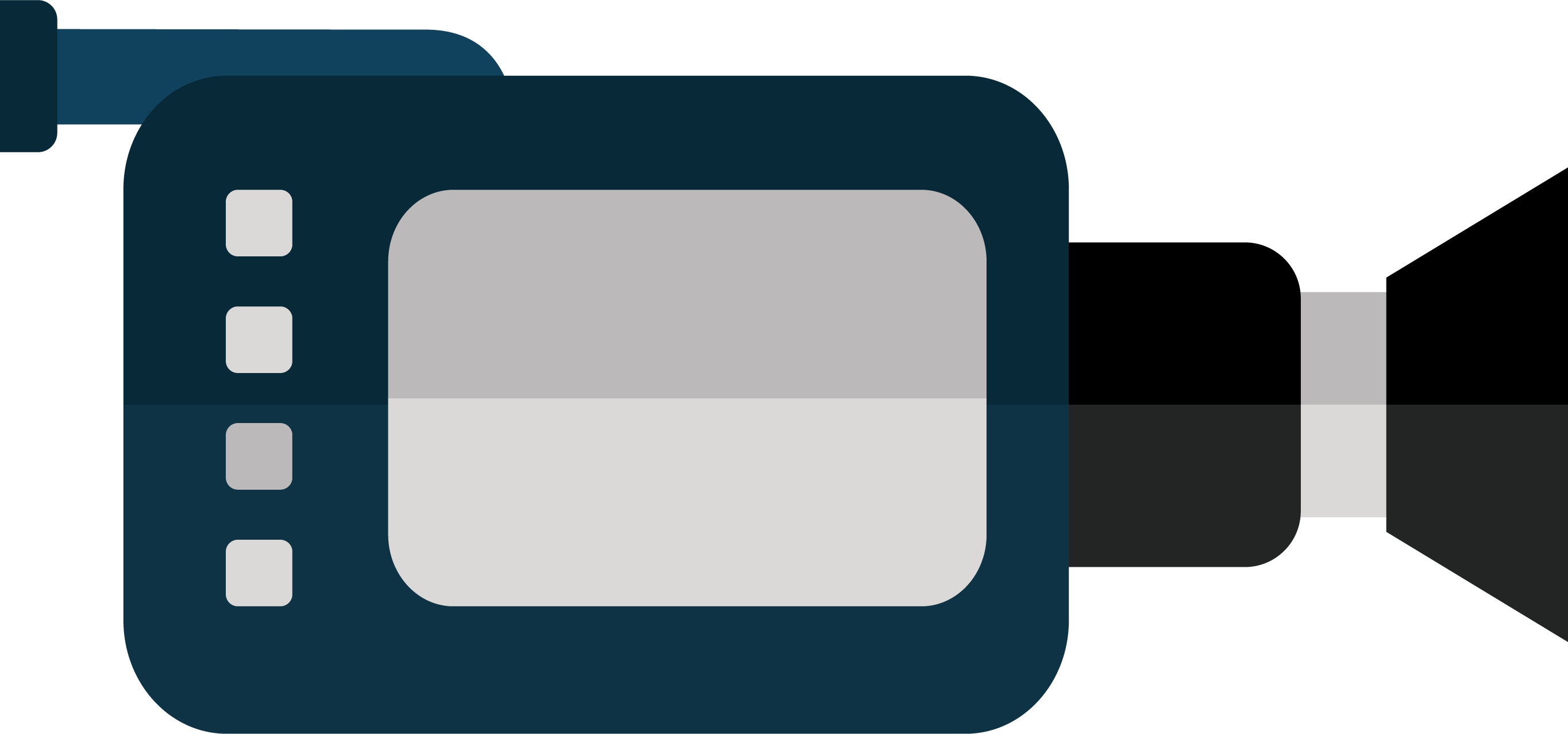 Video Camera Simli Clipart Png 02 - Video Camera Png Logo (2729x1277)