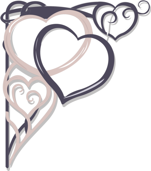 Coins Bordures - Page - Wedding Vector (616x698)