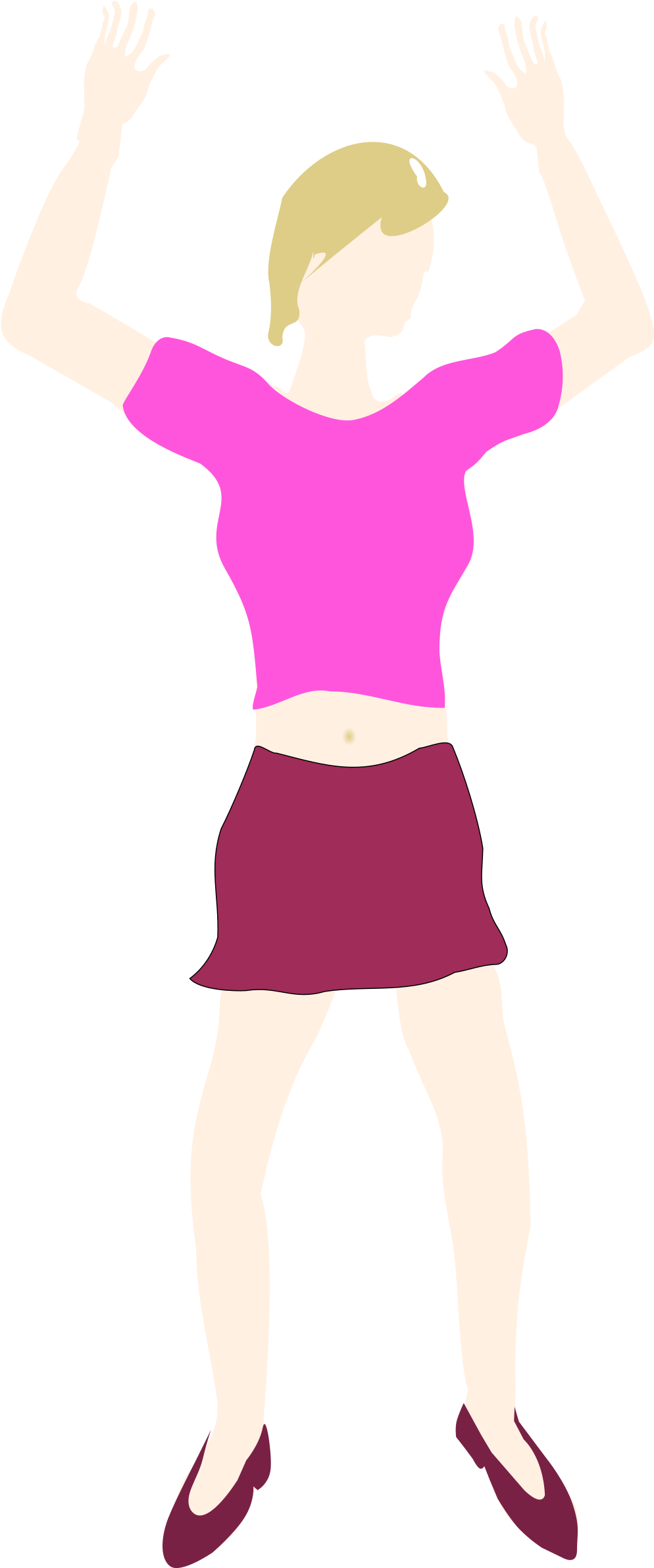 Geisha - Clip Art (1021x2400)