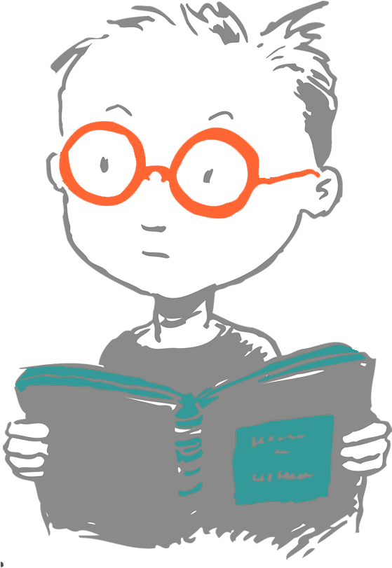Reading Child Clip Art - With/without Breakfast Reader Poster (582x975)