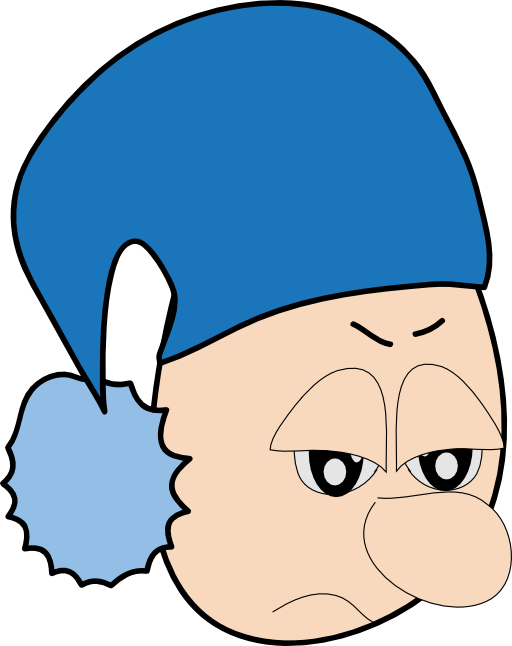 Sleepy Old Man - شخص نعسان كرتون (512x646)