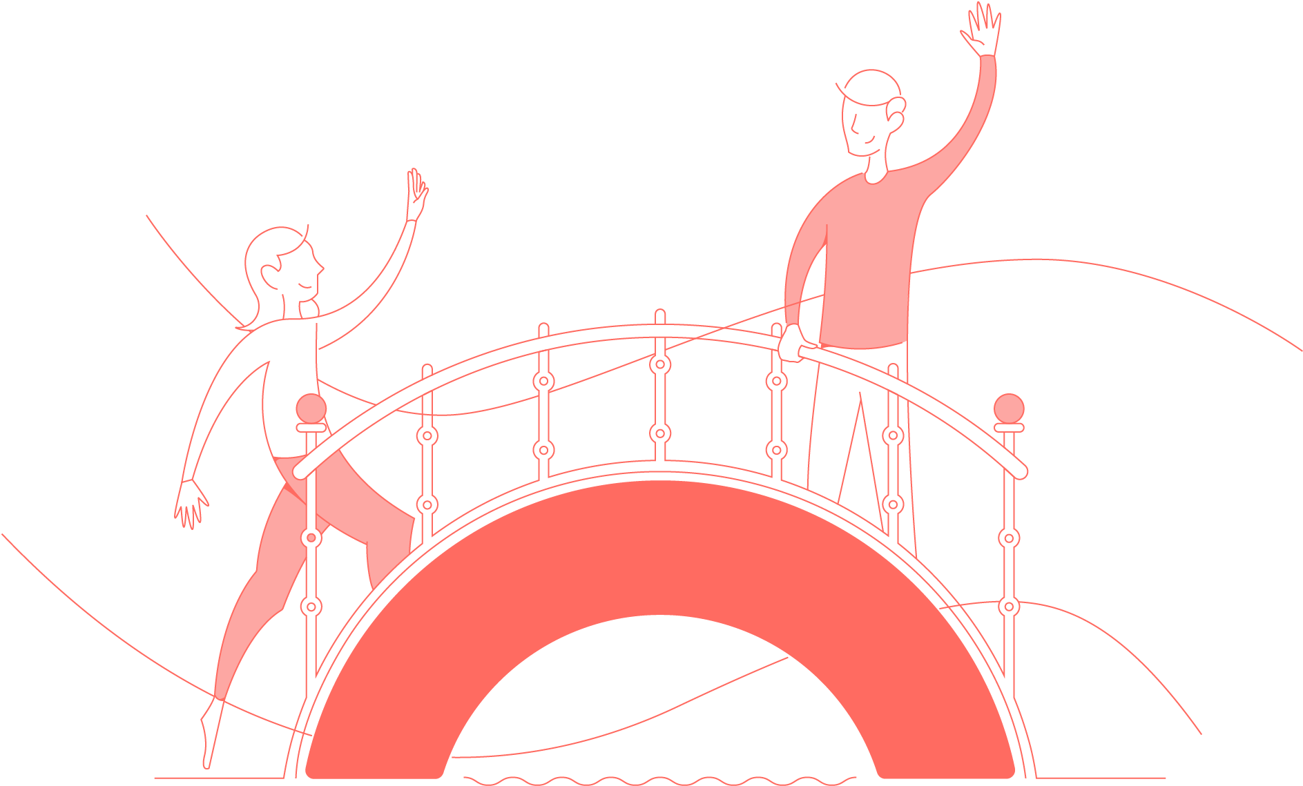 Open Bridge Coral Lrg - Illustration (2382x1685)
