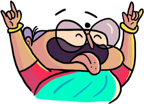 Badass Nani By Illustrator Sandhya Prabhat - Cartoon (600x600)