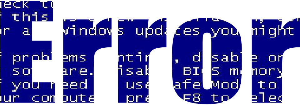 Computer Error Bug Blue - 오류 (960x480)