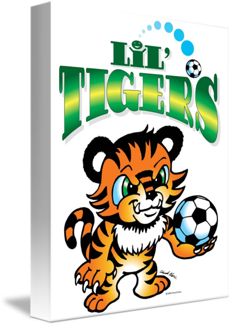 Tiger With Soccer Ball (461x650)