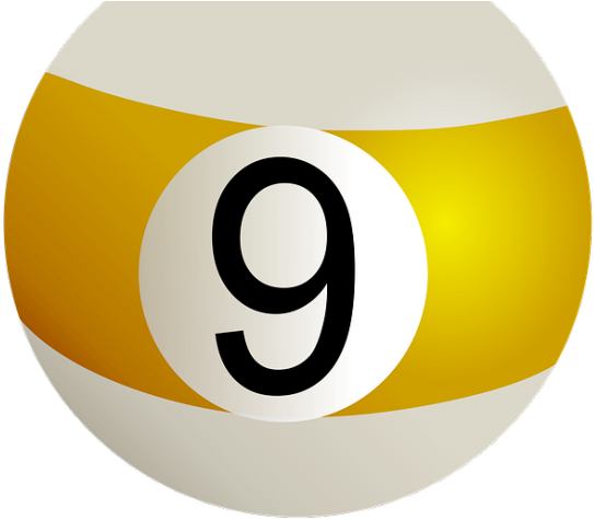 Billiard Ball Clipart 8 Ball Pool - Bola De Billar Numero 9 (640x480)
