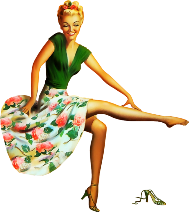 Mulher Retro Png (800x897)