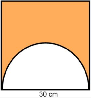 Semicircle In A Square - Square With Semicircle Area (420x446)