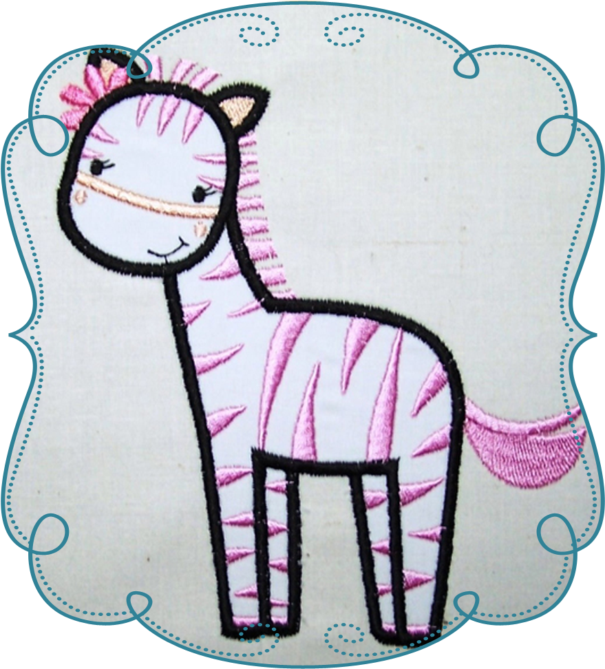 Zelda Zebra - Cartoon (1000x1000)