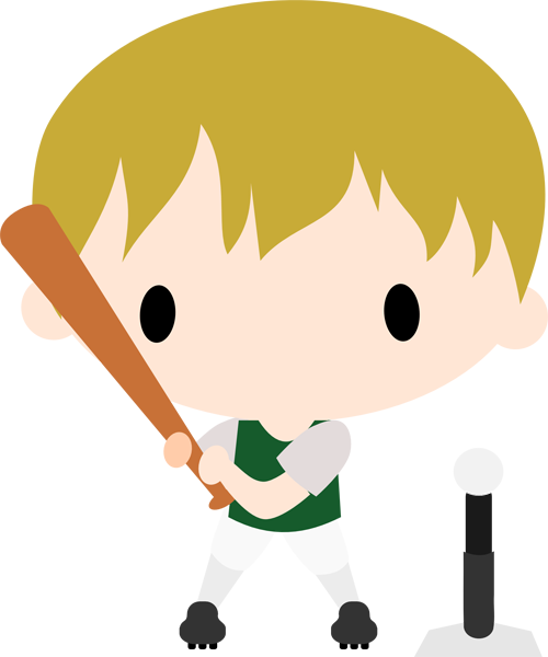 Teeball Player - Cartoon (500x600)