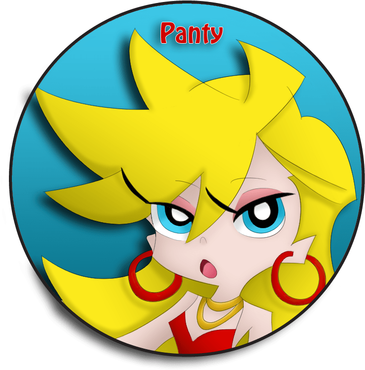 Panty Pin-back Button - Cartoon (771x900)