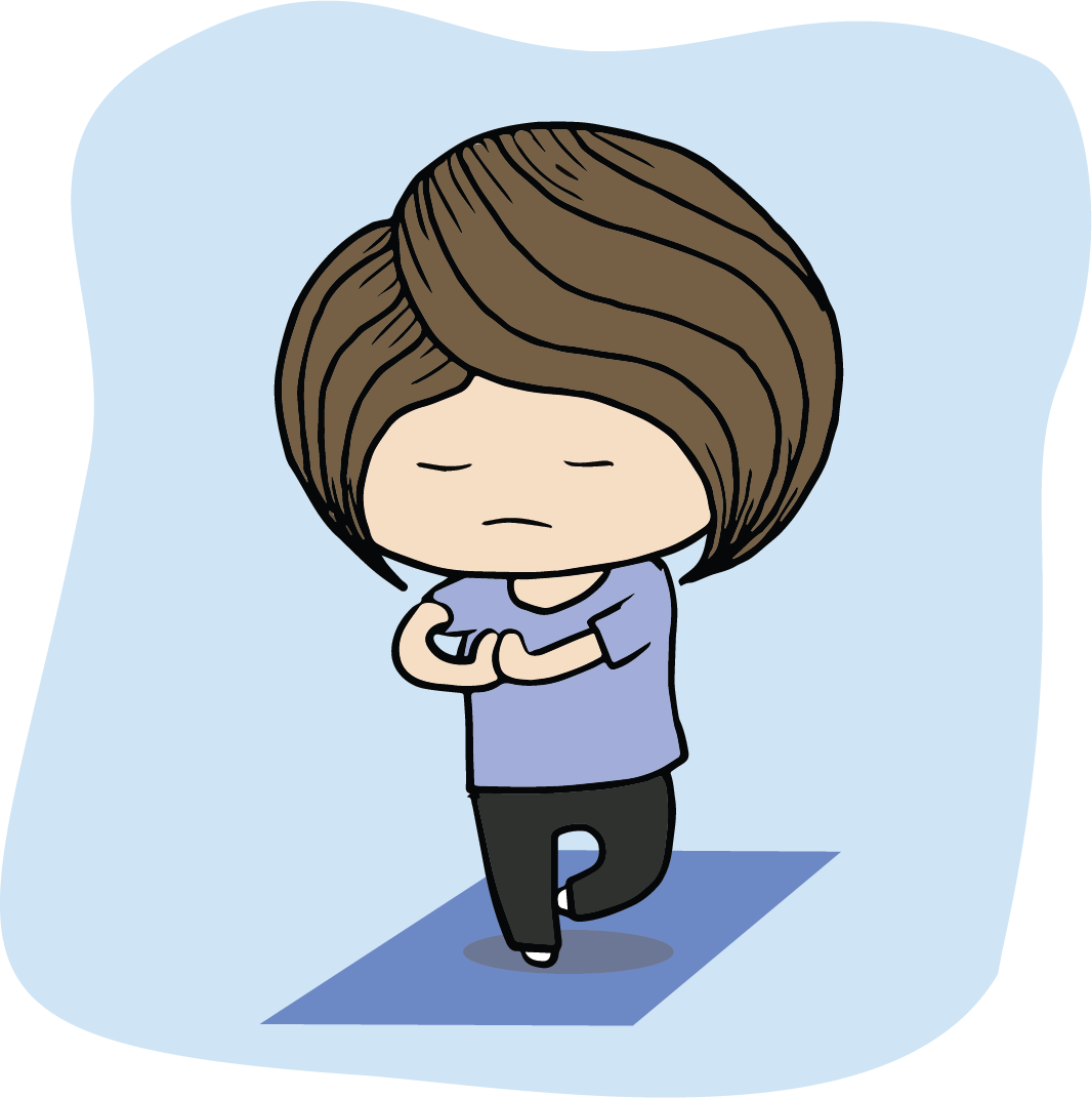 Do Yoga Exercises - Cartoon (1066x1071)